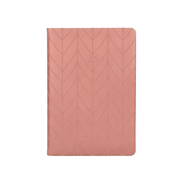 Agenda Encuadernada Liderpapel Lipsi A5 2025 Dia Pagina Color Rosa Melocoton Papel 70 gr 1