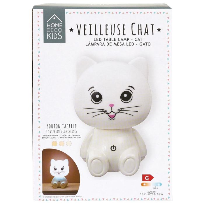 Luz Quitamiedo Gato Usb Home Deco Kids 2