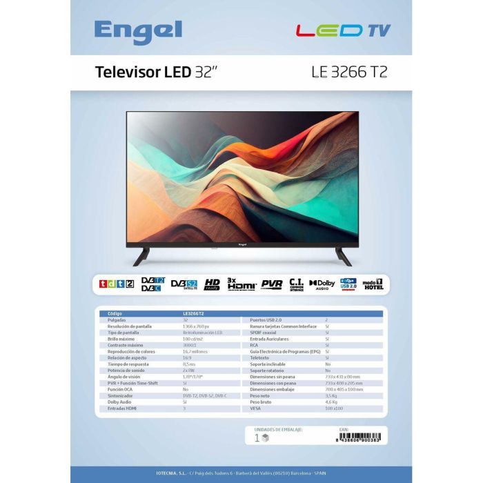 Smart TV Engel LE3266T2     32 LED 1