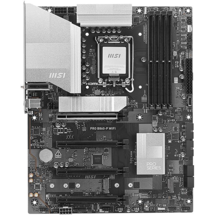 MSI Placa Base PRO B860-P WiFi (601-7E41-02S) ATX DDR5 Wi-Fi 7 Intel B860 LGA 1851 PCIe 5.0 1