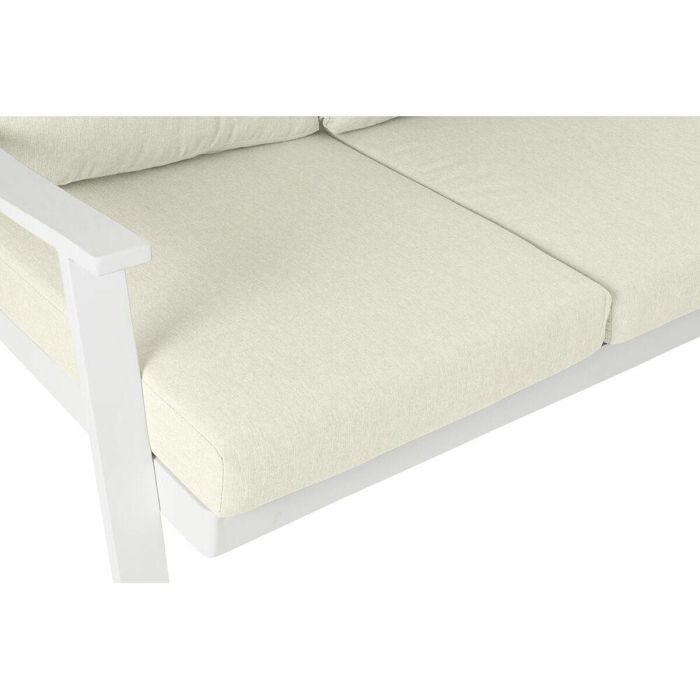 Sofa Terraza Y Jardin DKD Home Decor Blanco Beige 212 x 86 x 212 cm Set de 4 5