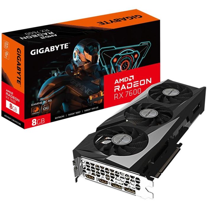 Gigabyte Radeon RX 7600 GAMING OC 8G AMD Tarjeta Gráfica 8 GB GDDR6 9VR76GO-00-10 0 Gigabyte Radeon RX 7600 GAMING OC 8G AMD Tarjeta Gráfica 8 GB GDDR6 9VR76GO-00-10 0
