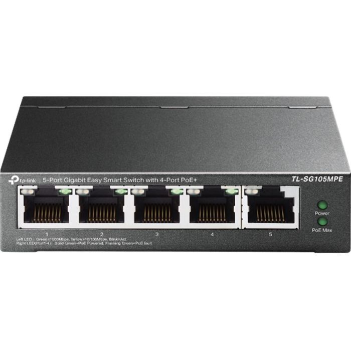 TP-Link TL-SG105MPE Switch L2 Gestionable por Web con 5 Puertos RJ45 Gigabit Ethernet (10/100/1000), PoE de 120W, 10Gbps de Capacidad, Negro 0 TP-Link TL-SG105MPE Switch L2 Gestionable por Web con 5 Puertos RJ45 Gigabit Ethernet (10/100/1000), PoE de 120W, 10Gbps de Capacidad, Negro 0