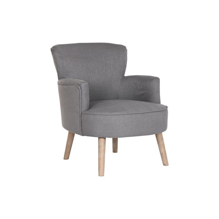 Sillón DKD Home Decor Abeto Poliéster Gris oscuro (66 x 70 x 88 cm) Sillón DKD Home Decor Abeto Poliéster Gris oscuro (66 x 70 x 88 cm)