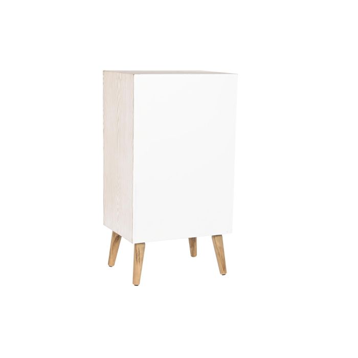 DKD Home Decor Cajonera Boho Blanco Natural Abeto Algodón 4 Cajones 48x35x89 cm 5