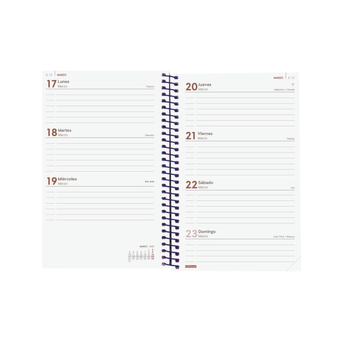 Agenda Finocam YEAR Azul 11,7 x 18,1 cm 2025 4