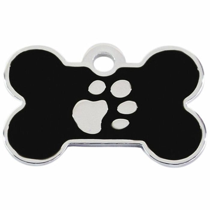 Placa identificativa Imarc Bone Negro Plateado 1