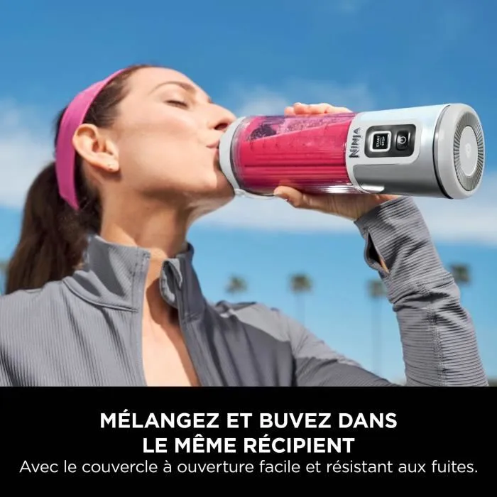 Ninja Licuadora Portátil Blast BC150EUWH, Recipiente 530 ml, Batería 2h, Sin Cable, Sin BPA - Blanca 1