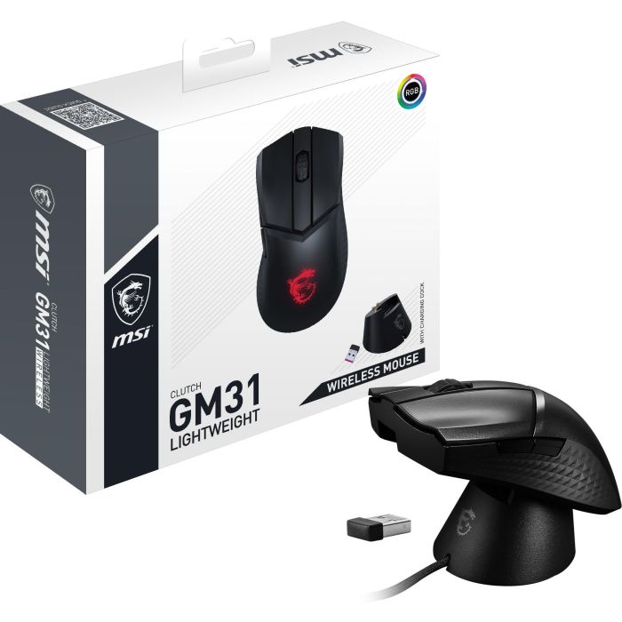 Raton MSI Clutch Gm31 Lightweight Wireless 7