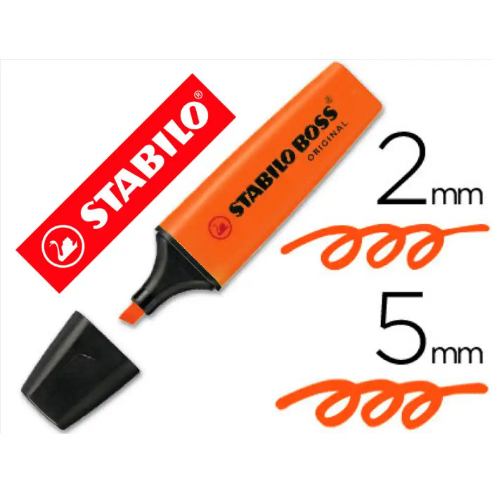 Stabilo Rotulador Boss Fluorescente Naranja Trazo 2/5 mm 0 Stabilo Rotulador Boss Fluorescente Naranja Trazo 2/5 mm 0