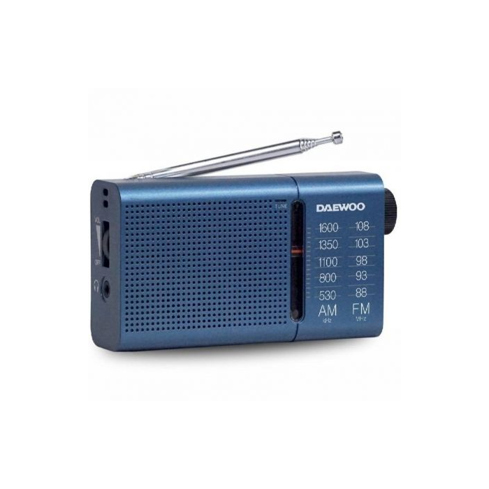 Radio Portátil Daewoo DW1036/ a Pilas/ Azul 0 Radio Portátil Daewoo DW1036/ a Pilas/ Azul 0