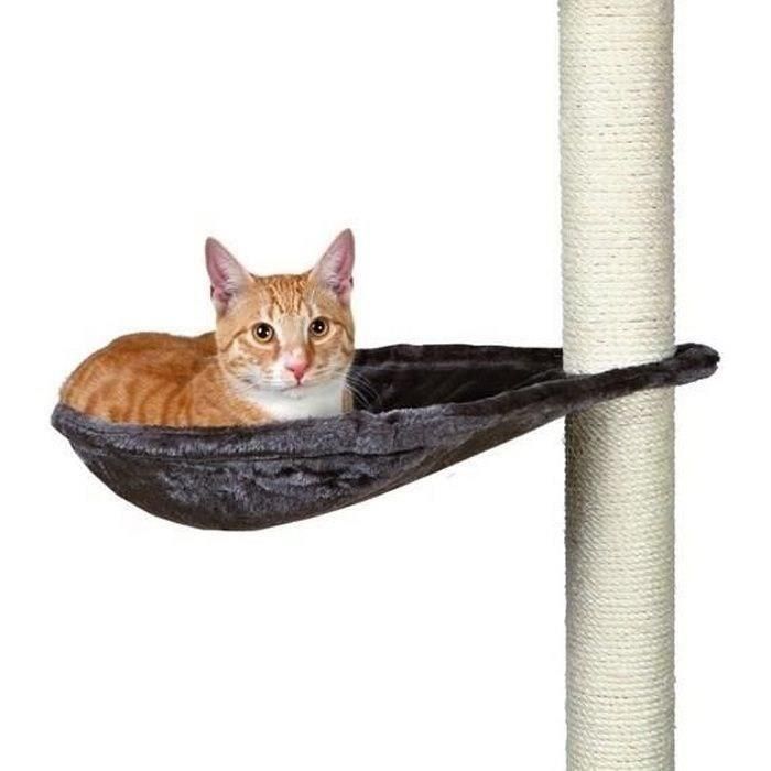 TRIXIE Hamaca - Nido XL para poste rascador para felpa gris platino gato ø 40 cm TRIXIE Hamaca - Nido XL para poste rascador para felpa gris platino gato ø 40 cm