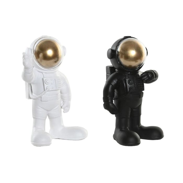 DKD Home Decor Figura Astronauta Moderno de Resina Blanco y Negro 13x27x20 cm Pack 2 Unidades DKD Home Decor Figura Astronauta Moderno de Resina Blanco y Negro 13x27x20 cm Pack 2 Unidades