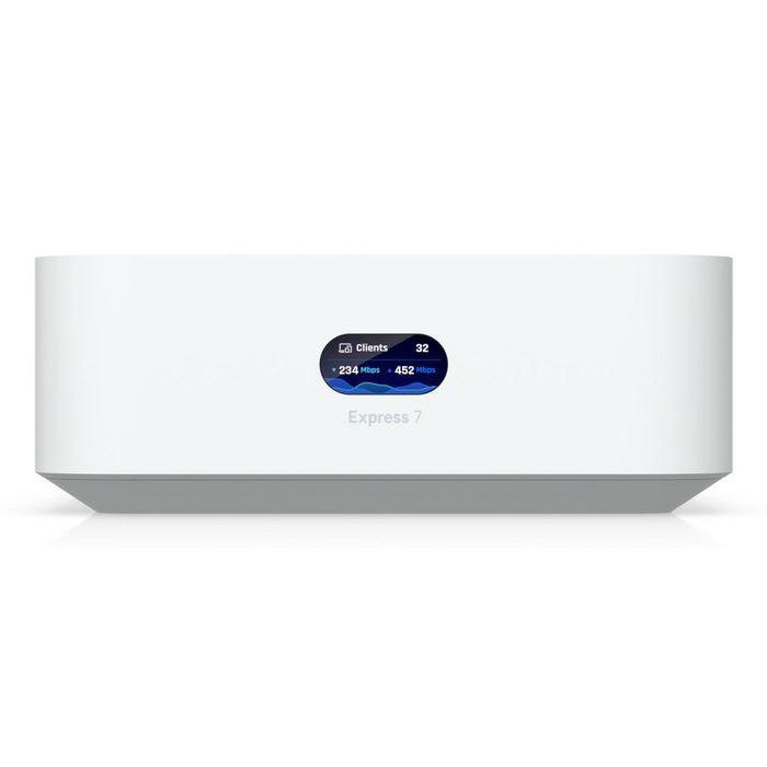 Ubiquiti Quad-core ARM Cortex-A53 at 1.5 GHz, 3 GB memory, 10G SFP+, 10 GbE RJ45, 2.5 GbE RJ45, WiFi 7, Bluetooth, 22W, 117 x 117 x 42.5 mm 6 Ubiquiti Quad-core ARM Cortex-A53 at 1.5 GHz, 3 GB memory, 10G SFP+, 10 GbE RJ45, 2.5 GbE RJ45, WiFi 7, Bluetooth, 22W, 117 x 117 x 42.5 mm 6