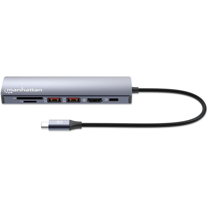 MANHATTAN 153966 Estación de Acoplamiento USB-C 7 en 1 con HDMI 4K, 2x USB 10Gb/s y Power Delivery 100W, Color Plata 3 MANHATTAN 153966 Estación de Acoplamiento USB-C 7 en 1 con HDMI 4K, 2x USB 10Gb/s y Power Delivery 100W, Color Plata 3