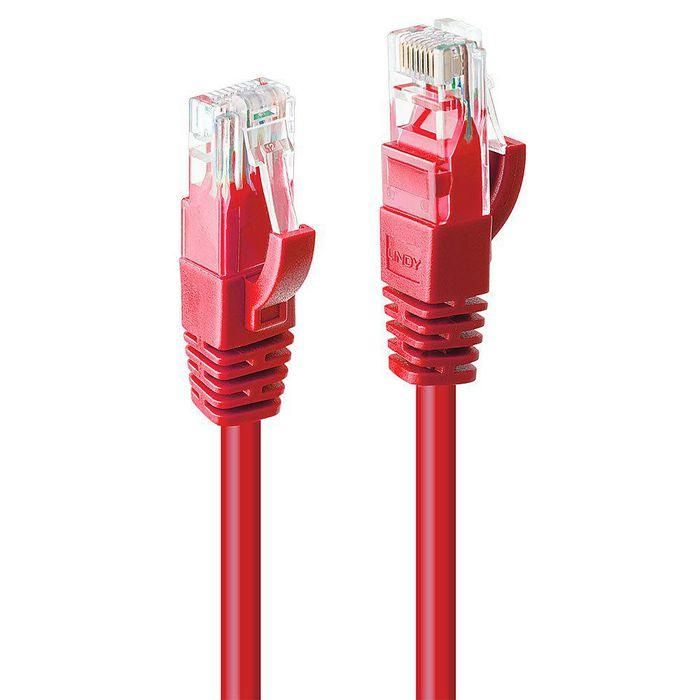 Lindy 1m Cat.6 U/UTP Network Cable, Red Lindy 1m Cat.6 U/UTP Network Cable, Red