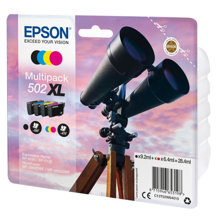 Cartucho de Tinta Original Epson XP-5100 5105 WF2860DWF 2865DWF Negro/Cian/Magenta/Amarillo (8 Unidades) 1