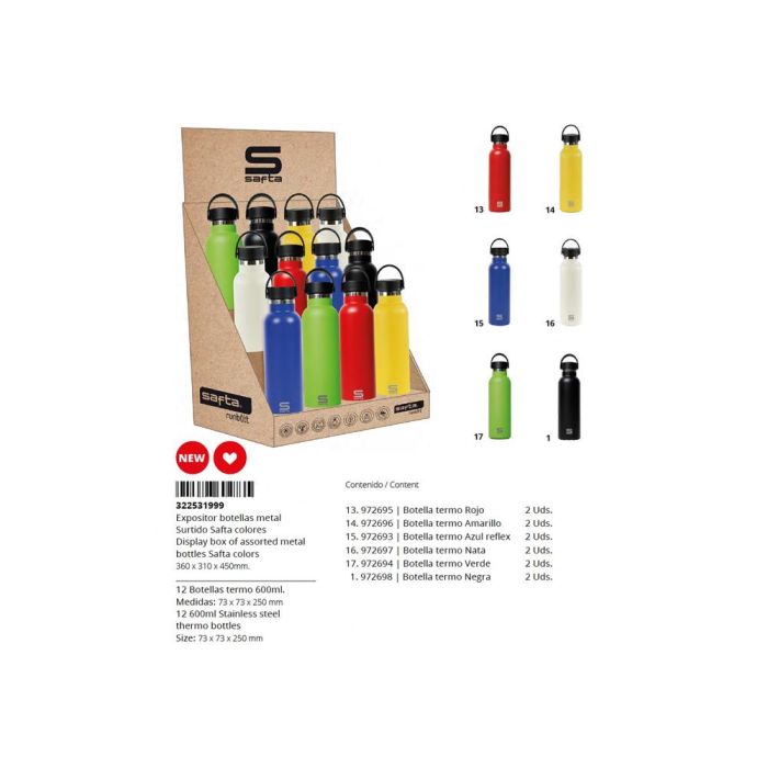 Expositor Botella Portaliquidos Safta Runbotts 235x315x195 mm 1 Expositor Botella Portaliquidos Safta Runbotts 235x315x195 mm 1
