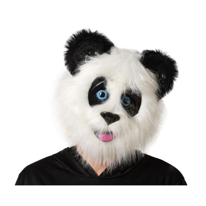 Mascara Panda Oso Peluche Con Pelo 27x23 cm