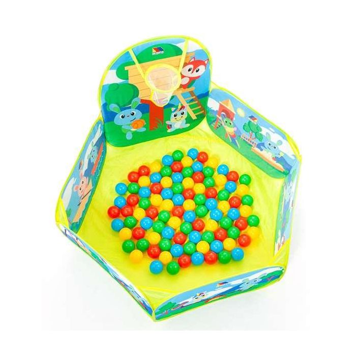 Parque con canasta y 25 bolas 76x100x110 1 Parque con canasta y 25 bolas 76x100x110 1