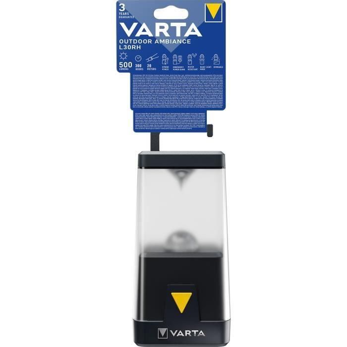Varta VAR4008496047178 Linterna de Ambiente Exterior L30RH Híbrida 500lm LED Alto Rendimiento IP54 Blanca/Roja