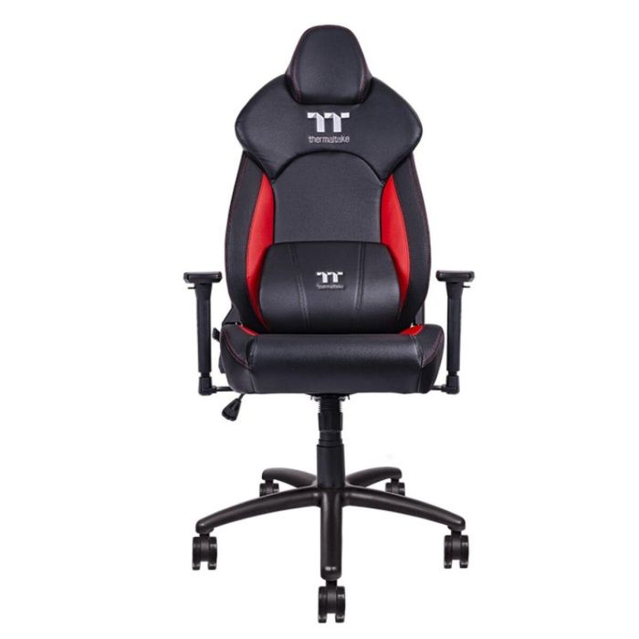 Thermaltake Silla para Videojuegos GGC-VCO-BRLWDS-01, Butaca para Jugar, Asiento Acolchado, Negro, Rojo 1