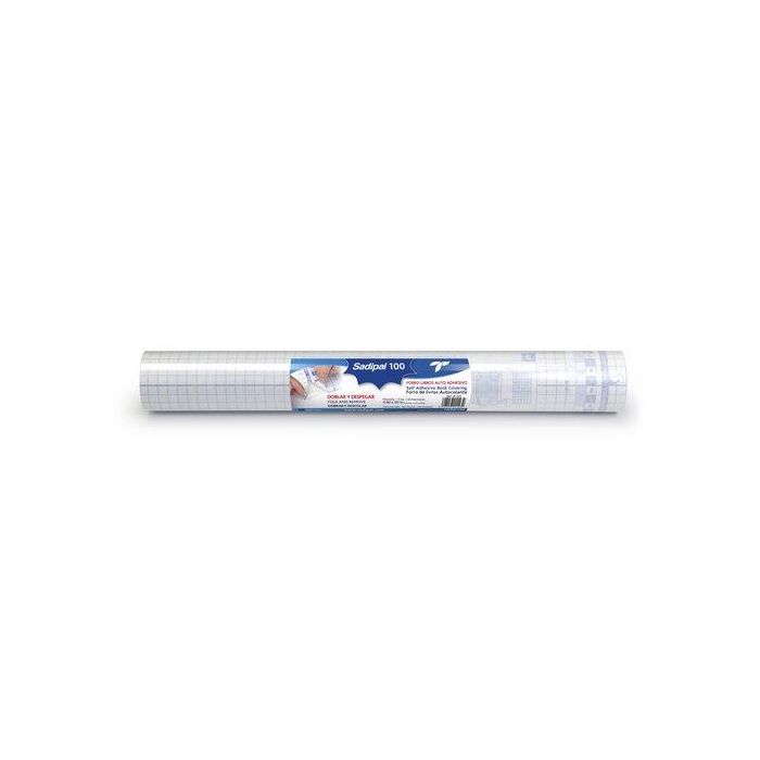 Sadipal Forro de Libros Autoadhesivo Reposicionable PP 100 Micras 0,50x20M Transparente