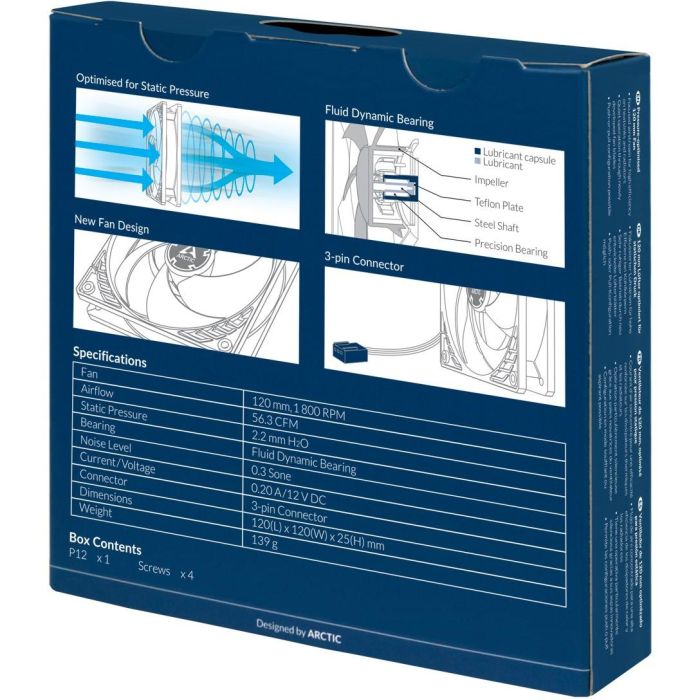 VENTILADOR 12CM ARCTIC P12 5