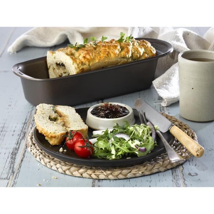 Pyrex Molde para Plum Cake de Acero Asimetría 30 cm - Antiadherente, Apto Horno 250°C, Lavavajillas y Fácil de Limpiar 5