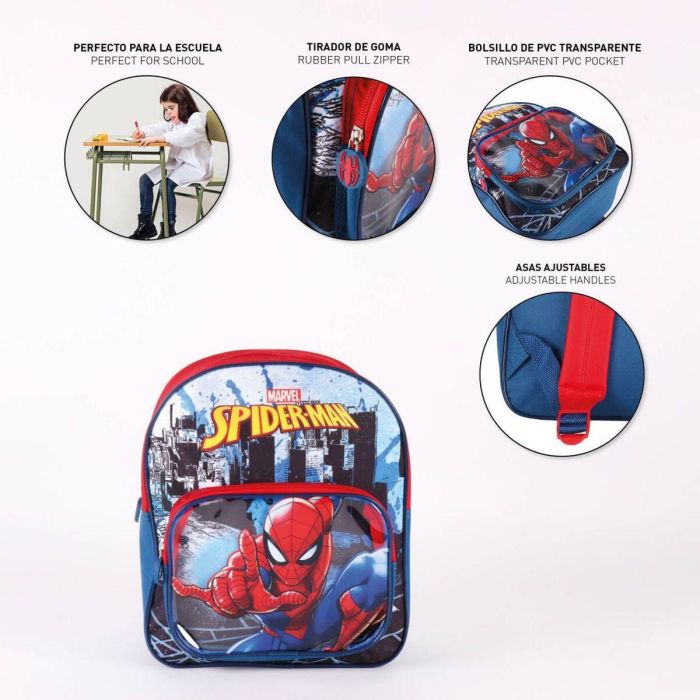 Mochila Escolar Spider-Man Rojo 25 x 30 x 12 cm 2