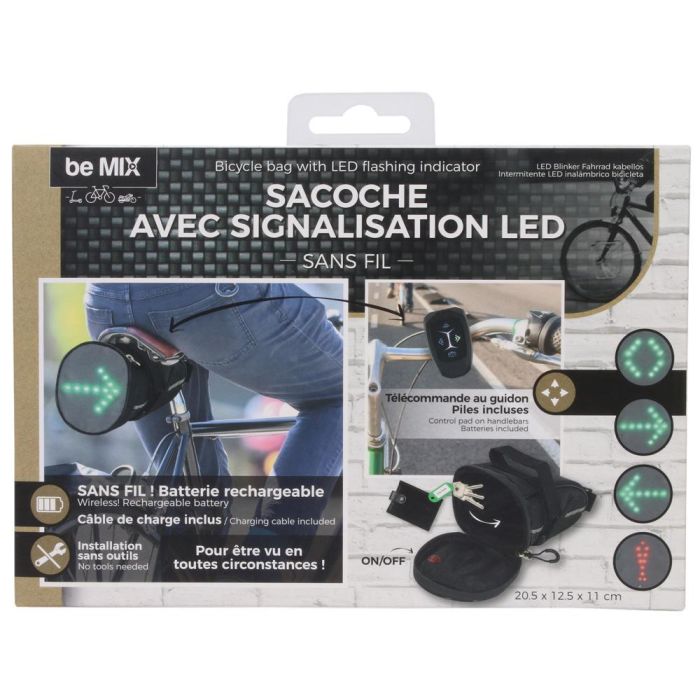 Be Mix Intermitente Led Inalámbrico Recargable con Bolsa para Manillar 1