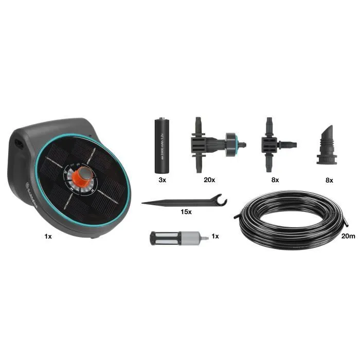 Gardena AquaBloom Solución de Riego Automático Solar para Jardín, Kit Listo para Usar, Ahorro de Agua, Sin Grifo ni Corriente 2