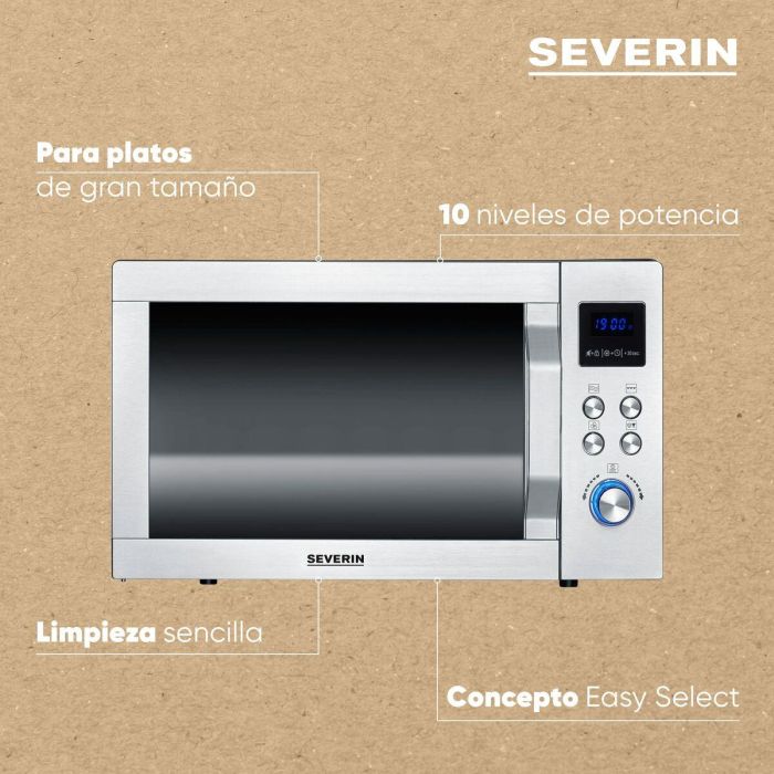 Microondas con Grill Severin 7777 25L 9 Microondas con Grill Severin 7777 25L 9