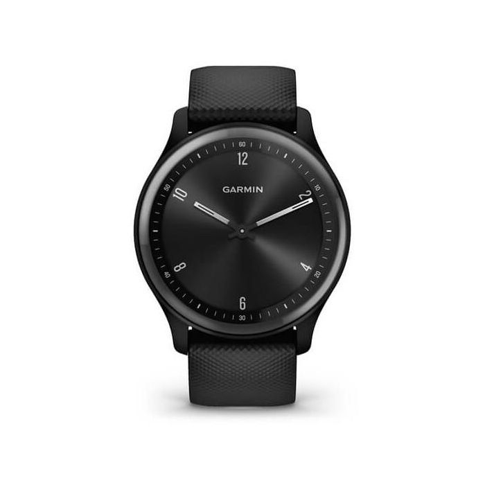 Garmin Vivomove Sport - Reloj inteligente híbrido con manecillas, pantalla táctil y funciones conectadas - Negro pizarra 1