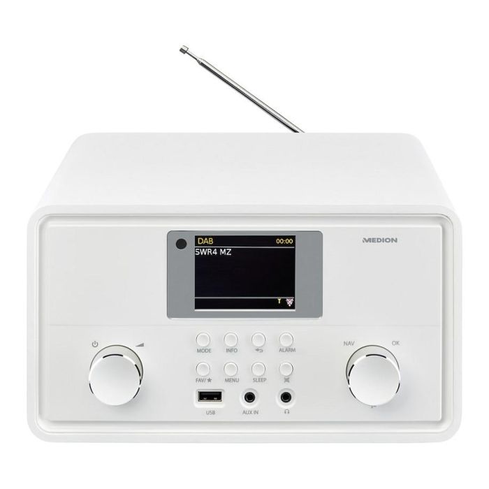 Medion Radio por Internet MED1717434079310 DAB Bluetooth 2 x 10 W RMS Blanco 9