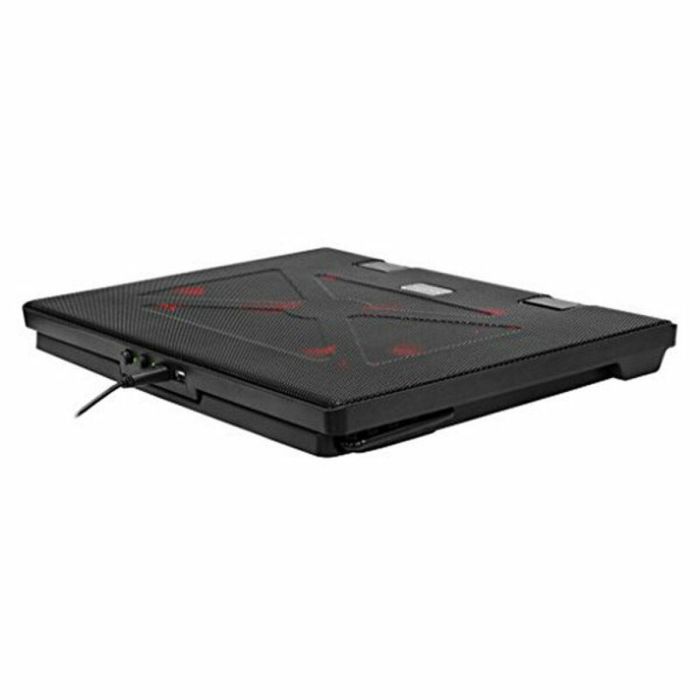 Mars Gaming Base Refrigeración Portátil MNBC2 para Gaming, 5 Ventiladores, LED Rojo, Hasta 17.3", USB 2.0 7
