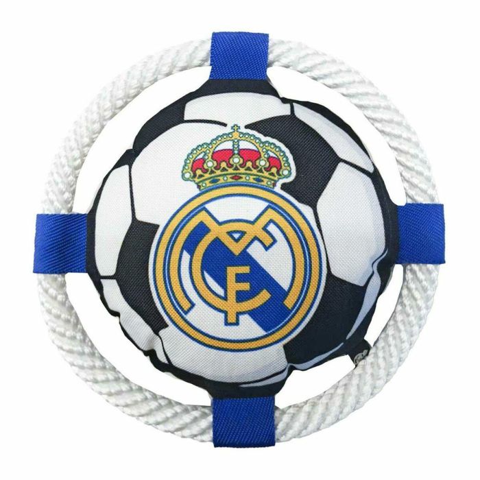 Real Madrid Frisbee para Perro con Cuerda Blanco 22x22x6 cm