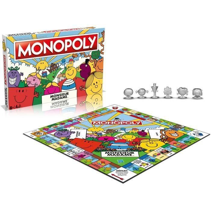 Winning Moves WIN1698740636980 - Monopoly Monsieur Madame - Juego de Mesa - Protagonizado por personajes de Monsieur Madame 1