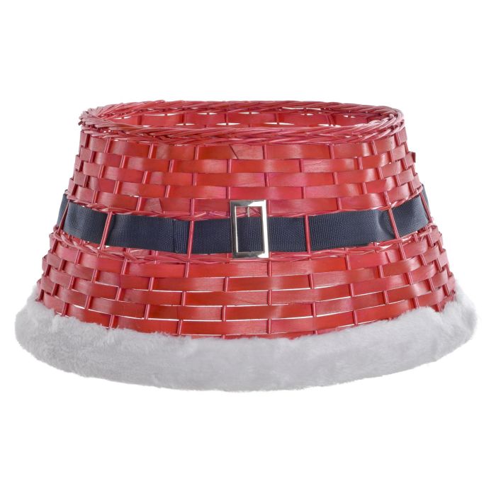 DKD Home Decor Base Árbol Navidad Tradicional Mimbre Rojo 57 x 28 x 57 cm (2 Unidades) 3