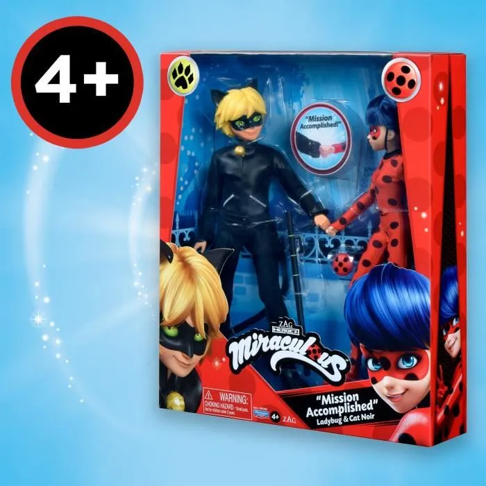 Bandai Miraculous Ladybug Muñecas de Moda 26 cm - Paquete de 2 2 Bandai Miraculous Ladybug Muñecas de Moda 26 cm - Paquete de 2 2