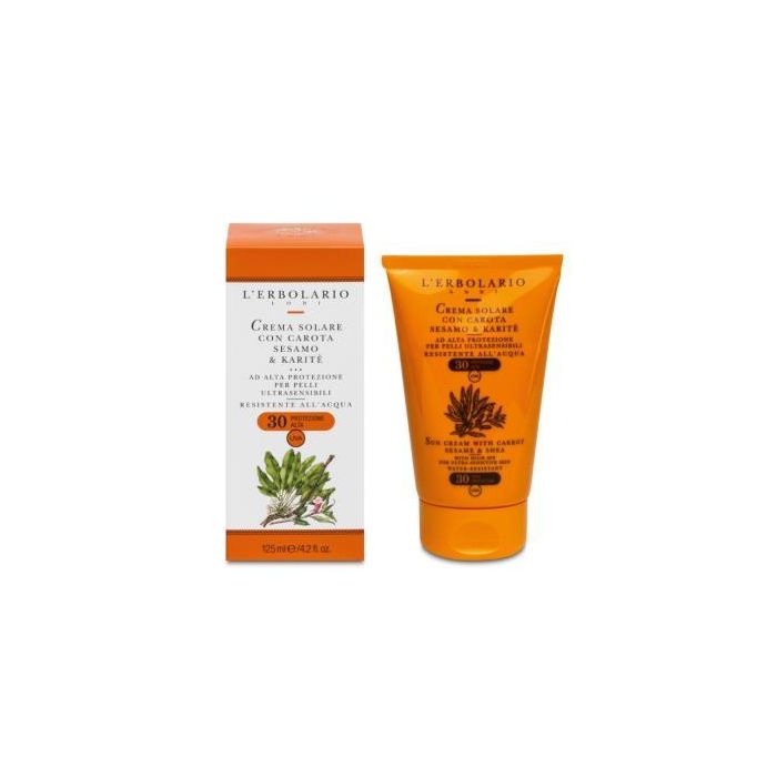 L'ERBOLARIO Solar Zanahoria-Sésamo-Karité SPF 30 Pieles Ultrasensibles 125 ml