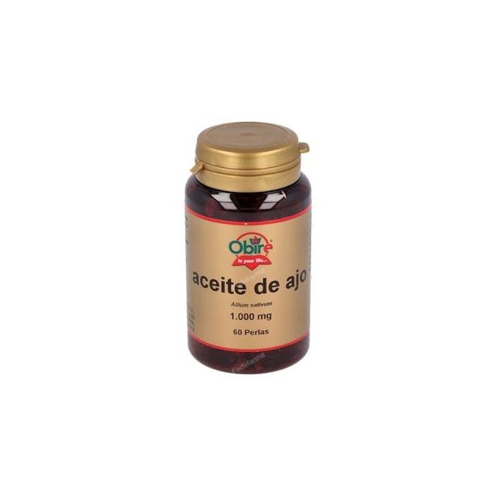 OBIRE Aceite de Ajo Macerado 1000 mg Alicina - Complemento Alimenticio 60 Perlas para Tomar 1 al Día