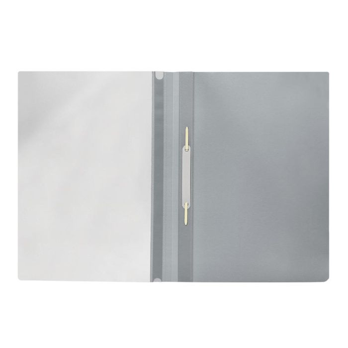 Carpeta Dossier Fastener Plastico Q-Connect Din A4 gris 25 unidades 5