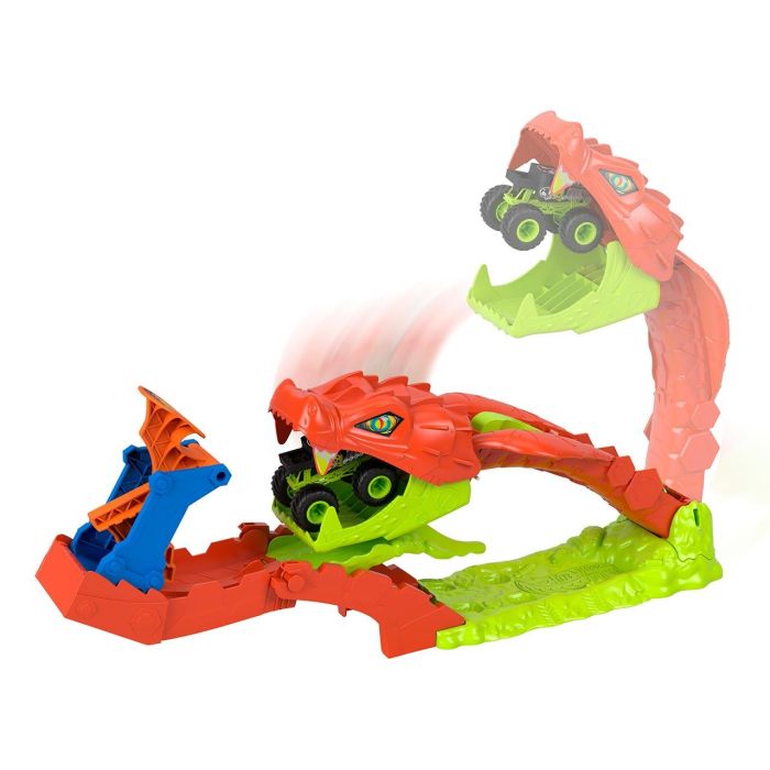 Mattel Hot Wheels Monster Trucks Pista Mordedura de Serpiente 31x36x9 cm 2