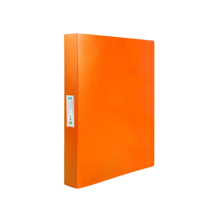 Liderpapel Carpeta 4 Anillas 25 mm Polipropileno Din A4 Naranja Serie Frosty 43431 4