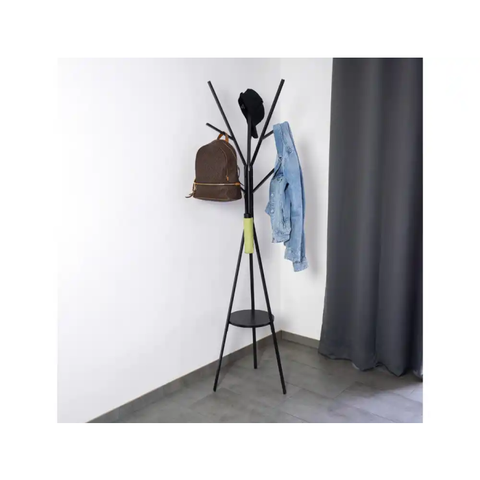 Maul Perchero Avalon Pie 9 Colgadores Negro 1800x310 mm 2