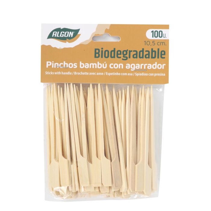Set de 100 pinchos de bambú agarrador 105 mm - Algon (18 Cajas) 1 Set de 100 pinchos de bambú agarrador 105 mm - Algon (18 Cajas) 1