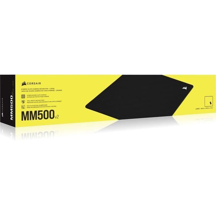Alfombrilla Corsair Mm500 V2 Gaming, Negro, Talla L CH-941B161-WW 1 Alfombrilla Corsair Mm500 V2 Gaming, Negro, Talla L CH-941B161-WW 1