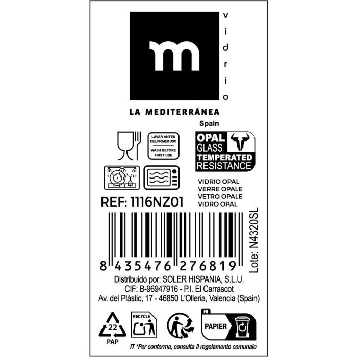 La Mediterranea Plato Llano 25.2 cm Opal Everett Md 4