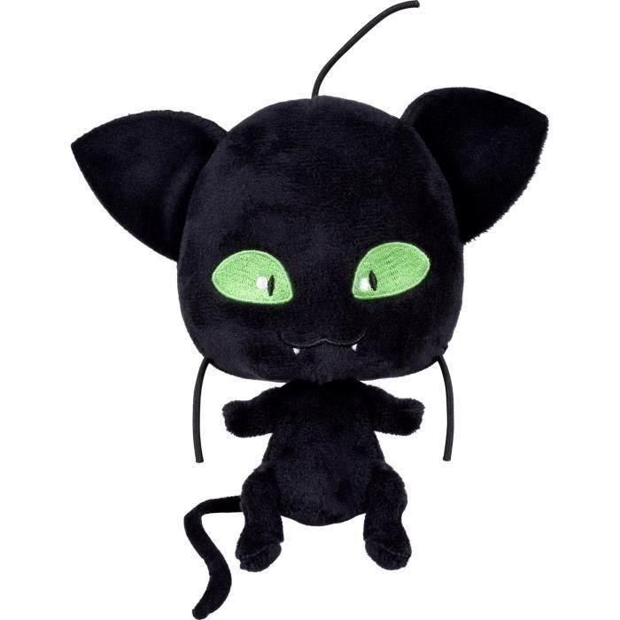 Bandai Peluche de Plagg Miraculous: Las aventuras de Ladybug y Cat Noir, Kwami de la Destrucción, 15 cm